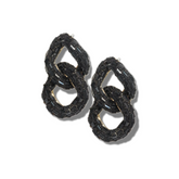 Diva Black Sequin Chain Dangle Earring